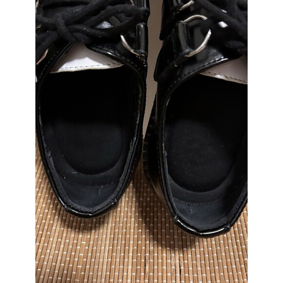 T.U.K. Creeper Oxford Black/White Lace Up Round Toe US 7 EU 40 V6804 main image 4